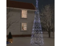 vidaXL LED-Weihnachtsbaum Kegelform Kaltweiß 3000 LEDs 230x800 cm