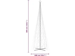 vidaXL LED-Weihnachtsbaum Kegelform Blau 3000 LEDs 230x800 cm