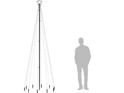 vidaXL LED-Weihnachtsbaum mit Erdnägeln Warmweiß 310 LEDs 300 cm