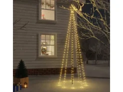 vidaXL LED-Weihnachtsbaum mit Erdnägeln Warmweiß 310 LEDs 300 cm