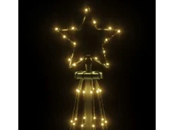 vidaXL LED-Weihnachtsbaum mit Erdnägeln Warmweiß 310 LEDs 300 cm