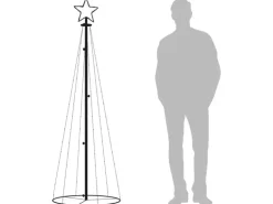 vidaXL LED-Weihnachtsbaum Kegelform Warmweiß 108 LEDs 70x180 cm