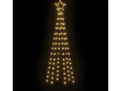 vidaXL LED-Weihnachtsbaum Kegelform Warmweiß 108 LEDs 70x180 cm