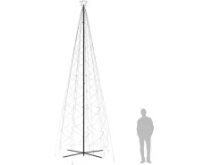 vidaXL LED-Weihnachtsbaum Kegelform Warmweiß 1400 LEDs 160x500 cm