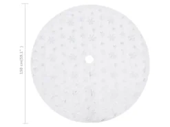 vidaXL Luxus-Weihnachtsbaumdecke Weiß 150 cm Kunstpelz