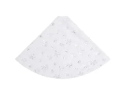 vidaXL Luxus-Weihnachtsbaumdecke Weiß 150 cm Kunstpelz