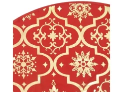 vidaXL Luxus-Weihnachtsbaumdecke mit Socke Rot 90 cm Stoff