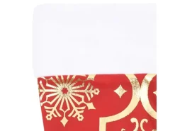 vidaXL Luxus-Weihnachtsbaumdecke mit Socke Rot 90 cm Stoff