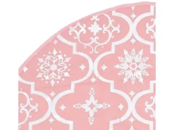 vidaXL Luxus-Weihnachtsbaumdecke mit Socke Rosa 90 cm Stoff