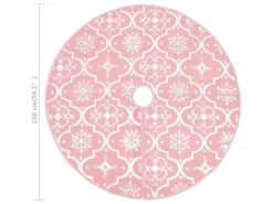 vidaXL Luxus-Weihnachtsbaumdecke mit Socke Rosa 150 cm Stoff