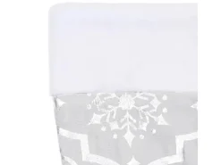 vidaXL Luxus-Weihnachtsbaumdecke mit Socke Weiß 122 cm Stoff