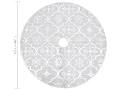 vidaXL Luxus-Weihnachtsbaumdecke mit Socke Weiß 122 cm Stoff