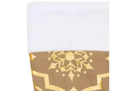 vidaXL Luxus-Weihnachtsbaumdecke mit Socke Gelb 90 cm Stoff