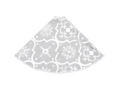 vidaXL Luxus-Weihnachtsbaumdecke mit Socke Weiß 90 cm Stoff