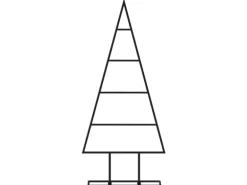 vidaXL Metall-Weihnachtsbaum Deko Schwarz 60 cm Modell 1