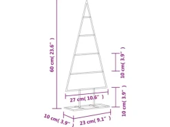 vidaXL Metall-Weihnachtsbaum Deko Schwarz 60 cm Modell 1