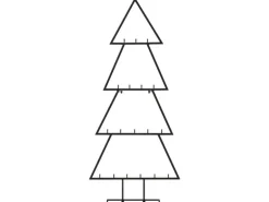vidaXL Metall-Weihnachtsbaum für Dekorationen Schwarz 90 cm Modell 1