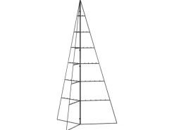 vidaXL Metall-Weihnachtsbaum für Dekorationen Schwarz 140 cm