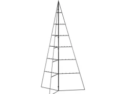 vidaXL Metall-Weihnachtsbaum für Dekorationen Schwarz 140 cm