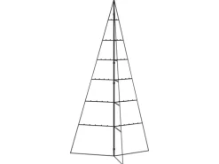 vidaXL Metall-Weihnachtsbaum für Dekorationen Schwarz 140 cm