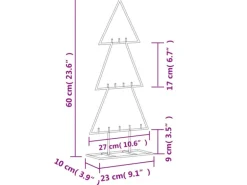 vidaXL Metall-Weihnachtsbaum Deko Schwarz 60 cm Modell 4