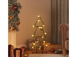 vidaXL Metall-Weihnachtsbaum Deko Schwarz 60 cm Modell 4