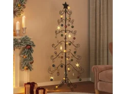 vidaXL Metall-Weihnachtsbaum für Dekorationen Schwarz 180 cm