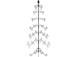 vidaXL Metall-Weihnachtsbaum für Dekorationen Schwarz 180 cm