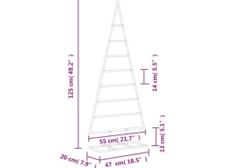 vidaXL Metall-Weihnachtsbaum für Dekorationen Schwarz 125 cm Modell 3