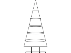 vidaXL Metall-Weihnachtsbaum für Dekorationen Schwarz 125 cm Modell 1