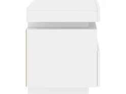 vidaXL Nachttisch mit LED-Leuchten Weiß 40x39x48,5 cm