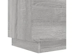 vidaXL Nachttisch mit LED-Leuchten Grau Sonoma Holzwerkstoff