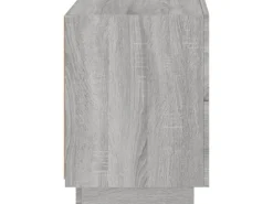 vidaXL Nachttisch mit LED-Leuchten Grau Sonoma Holzwerkstoff