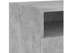 vidaXL Nachttisch mit LED-Leuchten Betongrau 40x39x37 cm