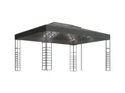 vidaXL Pavillon mit LED-Lichterkette 3x4 m Anthrazit Modell 1