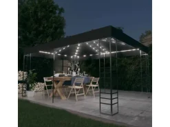 vidaXL Pavillon mit LED-Lichterkette 3x4 m Anthrazit Modell 1