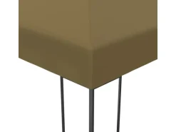 vidaXL Pavillon mit LED-Lichterkette 3x4 m Taupe