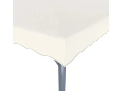 vidaXL Pavillon mit LED-Lichterkette 300x300 cm CremeWeiß Aluminium