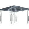 vidaXL Pavillon mit LED-Lichterkette 300x300 cm Anthrazit