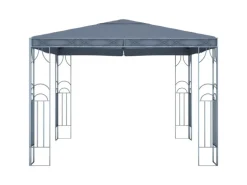 vidaXL Pavillon mit LED-Lichterkette 300x300 cm Anthrazit