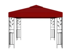 vidaXL Pavillon mit LED-Lichterkette 3x3 m Weißrot