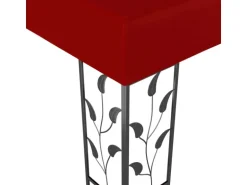 vidaXL Pavillon mit LED-Lichterkette 3x3 m Weißrot