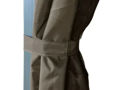 vidaXL Pavillon mit Vorhängen & LED-Lichterkette 300x300 cm Taupe Alu