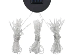 vidaXL Pavillon mit Vorhängen & LED-Lichterketten 4x3 m CremeWeiß