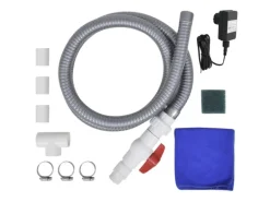 vidaXL Pool-Wasserfall mit LEDs Edelstahl 30x60x45 cm