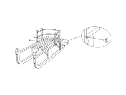 vidaXL Rückenlehne für Schlitten Blau Sperrholz