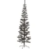 vidaXL Schlanker Weihnachtsbaum Schwarz 240 cm