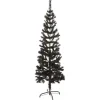 vidaXL Schlanker Weihnachtsbaum Schwarz 150 cm