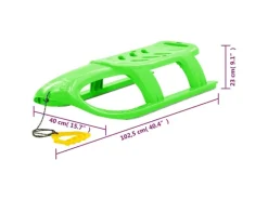 vidaXL Schlitten für Kinder Grün 102,5x40x23 cm Polypropylen