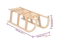 vidaXL Schlitten 110x40x34 cm Sperrholz